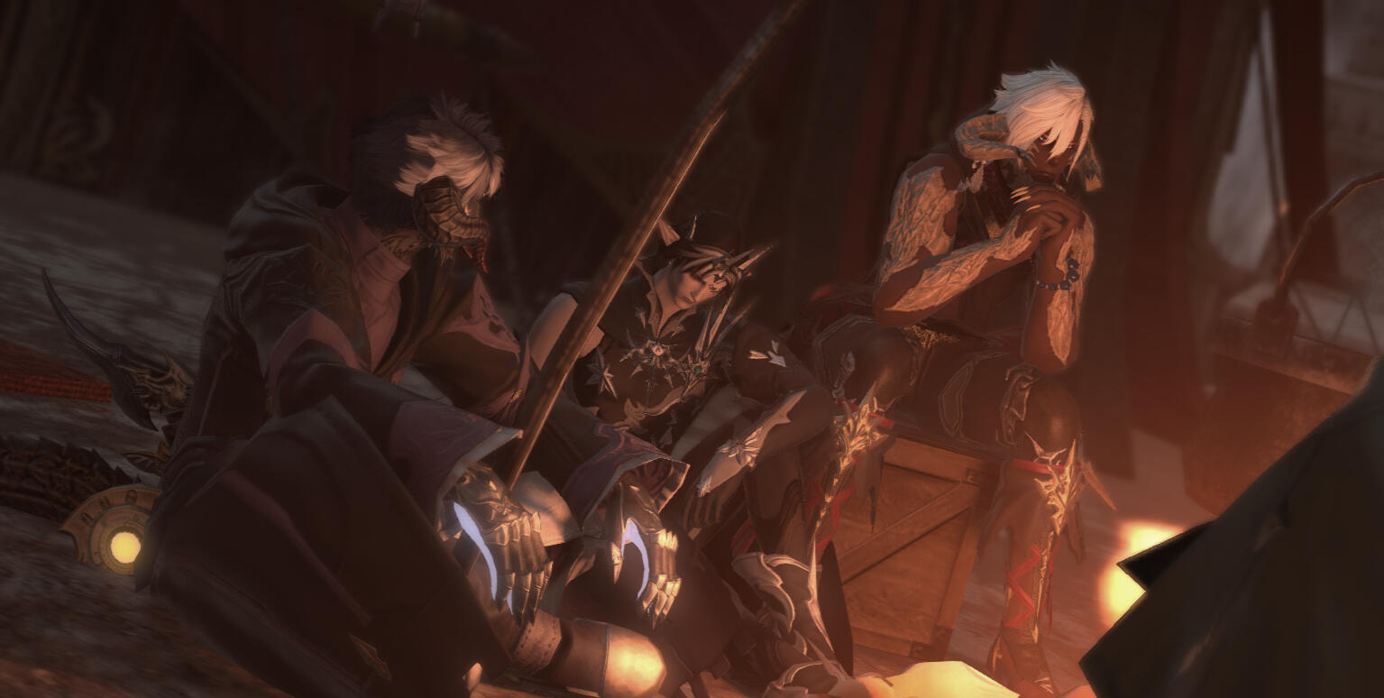 Morn' with Warrior of Light, Tori, and his partner, Muun.