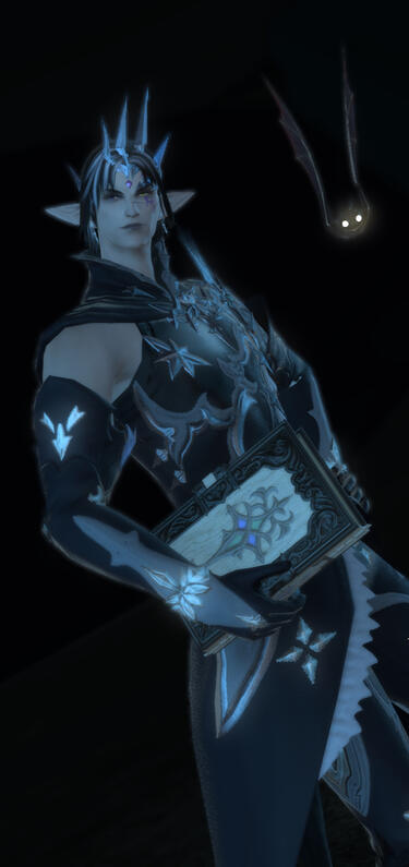 Morn' and his pet bat, Ale Thief, who was a gift from Tori.